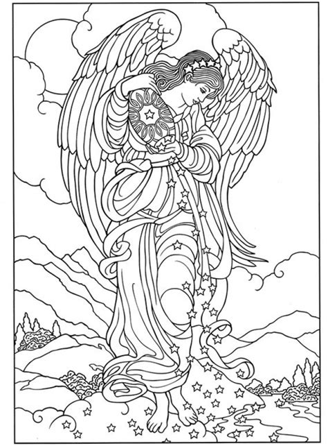 adult angel coloring pages